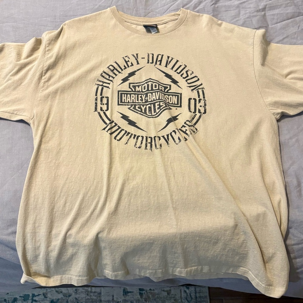 Harley-Davidson Beige Graphic Tee